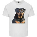 Polygon Rottweiler Dog Kids T-Shirt Childrens White