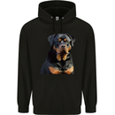 Polygon Rottweiler Dog Mens 80% Cotton Hoodie Black