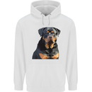 Polygon Rottweiler Dog Mens 80% Cotton Hoodie White