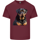 Polygon Rottweiler Dog Mens Cotton T-Shirt Tee Top Maroon