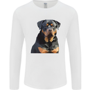 Polygon Rottweiler Dog Mens Long Sleeve T-Shirt White