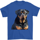 Polygon Rottweiler Dog Mens T-Shirt 100% Cotton Royal Blue