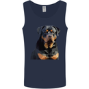 Polygon Rottweiler Dog Mens Vest Tank Top Navy Blue