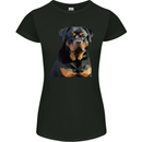 Polygon Rottweiler Dog Womens Petite Cut T-Shirt Black