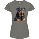 Polygon Rottweiler Dog Womens Petite Cut T-Shirt Charcoal