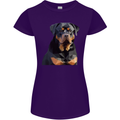 Polygon Rottweiler Dog Womens Petite Cut T-Shirt Purple