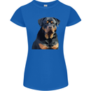 Polygon Rottweiler Dog Womens Petite Cut T-Shirt Royal Blue