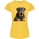 Polygon Rottweiler Dog Womens Petite Cut T-Shirt Yellow