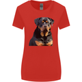 Polygon Rottweiler Dog Womens Wider Cut T-Shirt Red