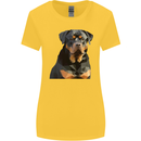 Polygon Rottweiler Dog Womens Wider Cut T-Shirt Yellow