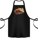 Polygonal Chameleon Cotton Apron 100% Organic Black