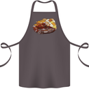 Polygonal Chameleon Cotton Apron 100% Organic Dark Grey