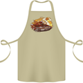 Polygonal Chameleon Cotton Apron 100% Organic Khaki