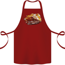 Polygonal Chameleon Cotton Apron 100% Organic Maroon