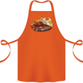 Polygonal Chameleon Cotton Apron 100% Organic Orange