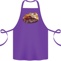Polygonal Chameleon Cotton Apron 100% Organic Purple
