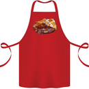 Polygonal Chameleon Cotton Apron 100% Organic Red