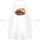 Polygonal Chameleon Cotton Apron 100% Organic White