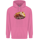 Polygonal Chameleon Mens 80% Cotton Hoodie Azelea