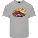 Polygonal Chameleon Mens Cotton T-Shirt Tee Top Sports Grey