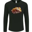 Polygonal Chameleon Mens Long Sleeve T-Shirt Black