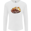 Polygonal Chameleon Mens Long Sleeve T-Shirt White