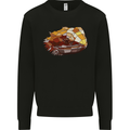 Polygonal Chameleon Mens Sweatshirt Jumper Black