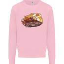 Polygonal Chameleon Mens Sweatshirt Jumper Light Pink