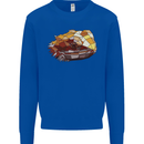 Polygonal Chameleon Mens Sweatshirt Jumper Royal Blue