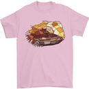 Polygonal Chameleon Mens T-Shirt 100% Cotton Light Pink