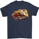 Polygonal Chameleon Mens T-Shirt 100% Cotton Navy Blue
