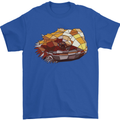Polygonal Chameleon Mens T-Shirt 100% Cotton Royal Blue