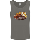 Polygonal Chameleon Mens Vest Tank Top Charcoal
