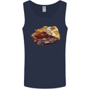 Polygonal Chameleon Mens Vest Tank Top Navy Blue