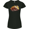 Polygonal Chameleon Womens Petite Cut T-Shirt Black