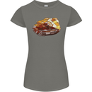 Polygonal Chameleon Womens Petite Cut T-Shirt Charcoal