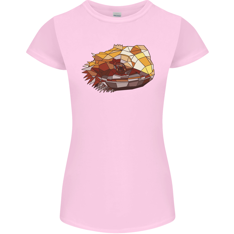Polygonal Chameleon Womens Petite Cut T-Shirt Light Pink