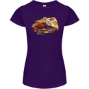 Polygonal Chameleon Womens Petite Cut T-Shirt Purple