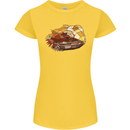 Polygonal Chameleon Womens Petite Cut T-Shirt Yellow