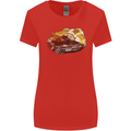 Polygonal Chameleon Womens Wider Cut T-Shirt Red