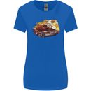 Polygonal Chameleon Womens Wider Cut T-Shirt Royal Blue