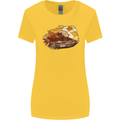 Polygonal Chameleon Womens Wider Cut T-Shirt Yellow