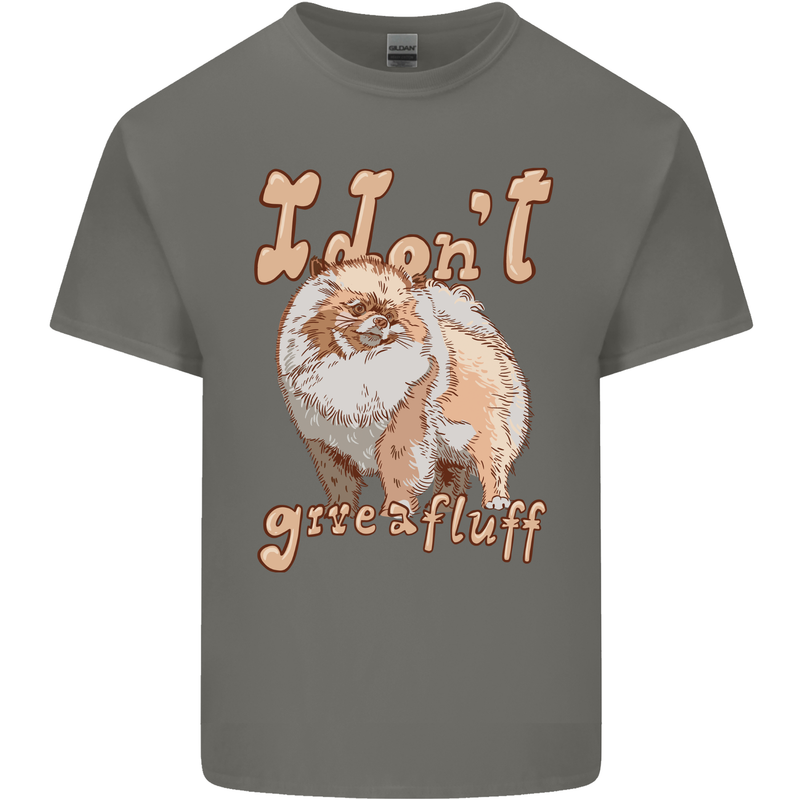 Pomeranian I Don't Give a Fluff Funny Dog Kids T-Shirt Childrens Charcoal