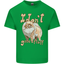 Pomeranian I Don't Give a Fluff Funny Dog Kids T-Shirt Childrens Irish Green
