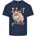 Pomeranian I Don't Give a Fluff Funny Dog Kids T-Shirt Childrens Navy Blue