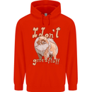 Pomeranian I Don't Give a Fluff Funny Dog Mens 80% Cotton Hoodie Bright Red