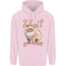 Pomeranian I Don't Give a Fluff Funny Dog Mens 80% Cotton Hoodie Light Pink