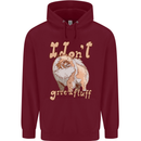 Pomeranian I Don't Give a Fluff Funny Dog Mens 80% Cotton Hoodie Maroon