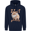 Pomeranian I Don't Give a Fluff Funny Dog Mens 80% Cotton Hoodie Navy Blue