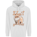 Pomeranian I Don't Give a Fluff Funny Dog Mens 80% Cotton Hoodie White